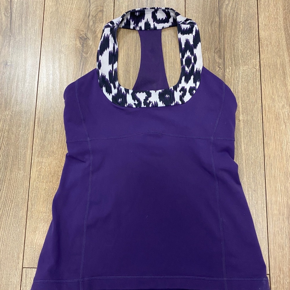 Purple Lululemon Scoop Neck Tank, 8